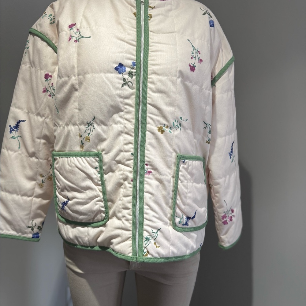 Sadie & Sage Cream Quilted Jacket